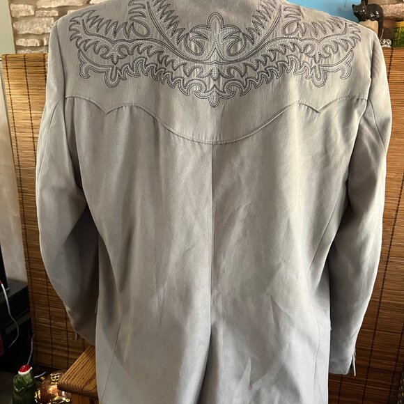 Circle S Western Jacket Suede-like. Size 46L - Picture 2 of 4